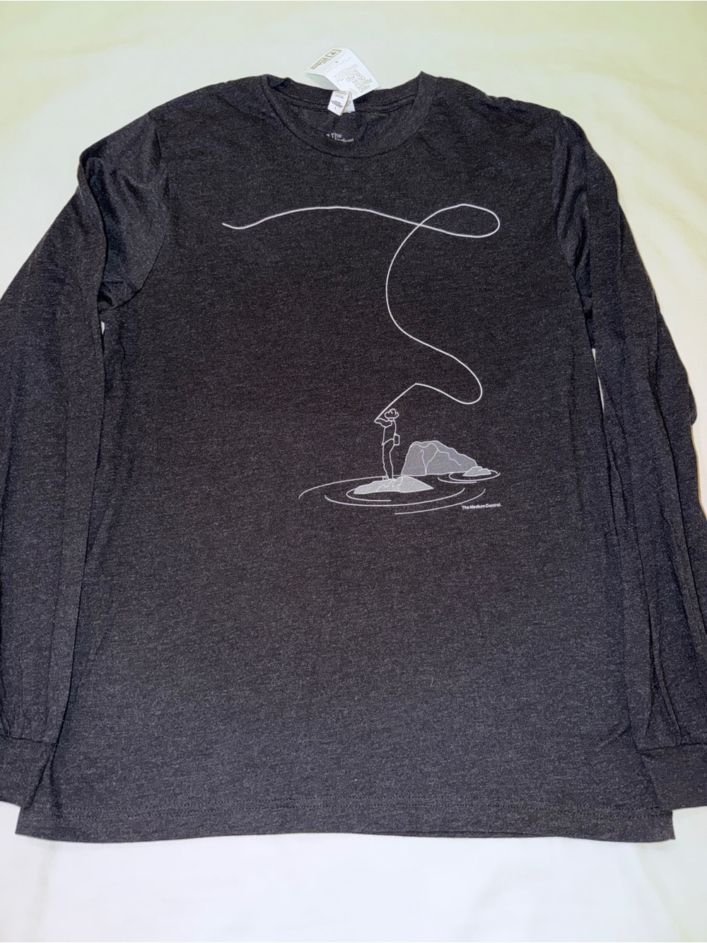 Long-Sleeve Tee with Fly Fishing Line Graphic